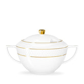 Wilmax Suppenterrine mit Goldrand, Weiß-Gold, 2800 ml – WL‑880102511/A